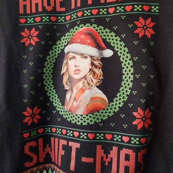 Taylor Swift Swiftmas Holiday Sweatshirt S - Picture 3 of 7